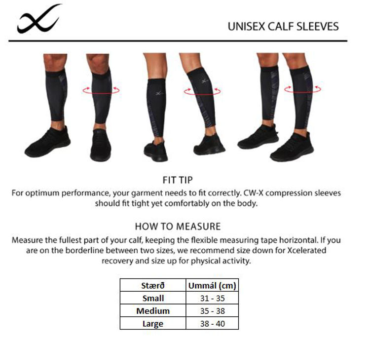 Mynd CWX Compression Stabilyx kálfahlíf 2stk svört