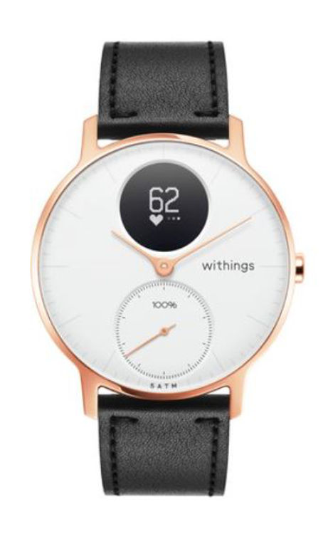 Mynd Withings leðuról Rose Gold 18mm svört