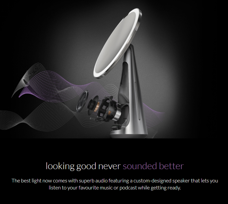 Mynd simplehuman HI-FI Sensor snyrtispegill