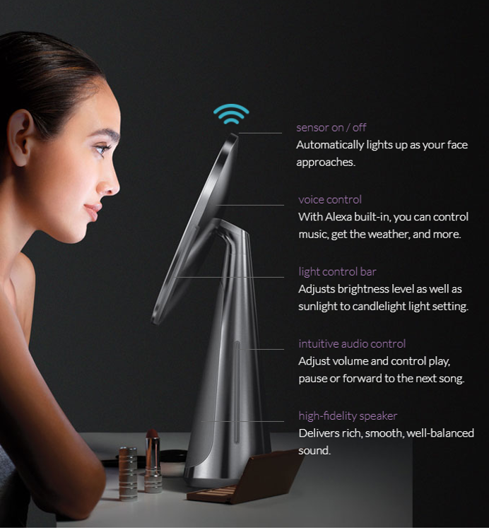 Mynd simplehuman HI-FI Sensor snyrtispegill