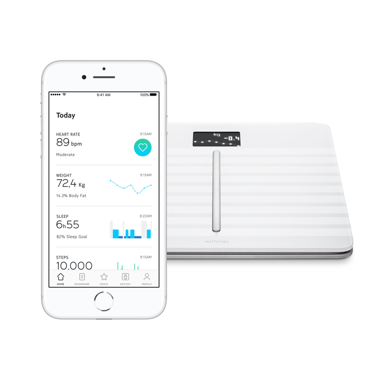 Mynd Withings Body Cardio snjallvog hvít