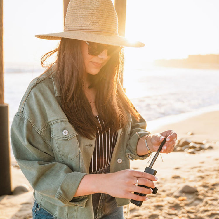 Mynd Eco Vessel Quickstraw stálrör í ferðahulstri