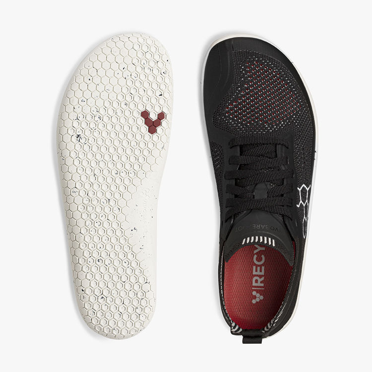 Mynd VivoBarefoot Geo Racer Knit dömu svartur