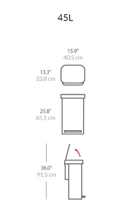 Mynd simplehuman ruslatunna 45L