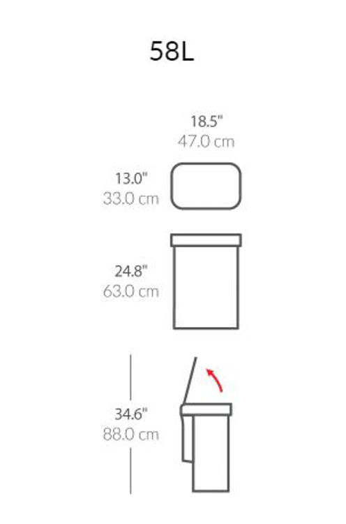 Mynd simplehuman Sensor endurvinnslutunna