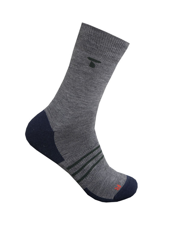 Mynd Tufte Merino Warm sokkar háir gráir